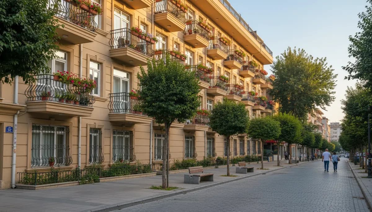 İstanbul apartman yönetim şirketi — bakımlı apartman cephesi ve düzenli sokak